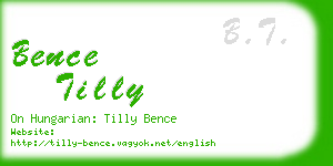 bence tilly business card